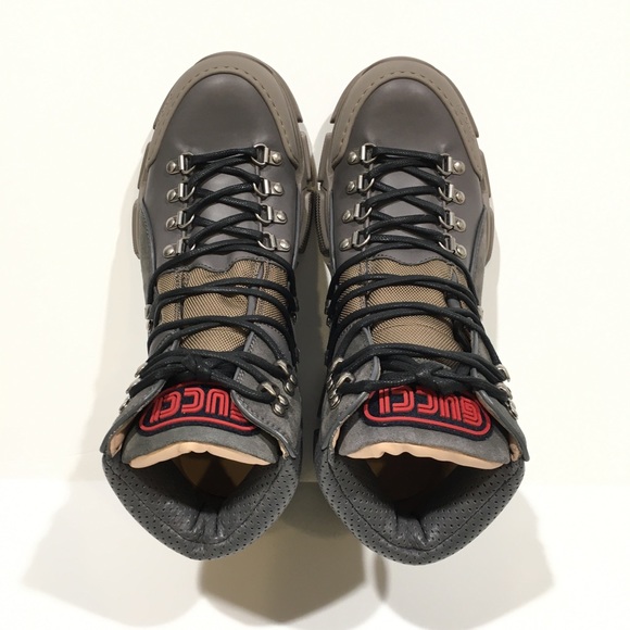 Gucci 521679 Flashtrek Leather Ankle Boots -Graphite -US 8.5 -NEW - Picture 10 of 10